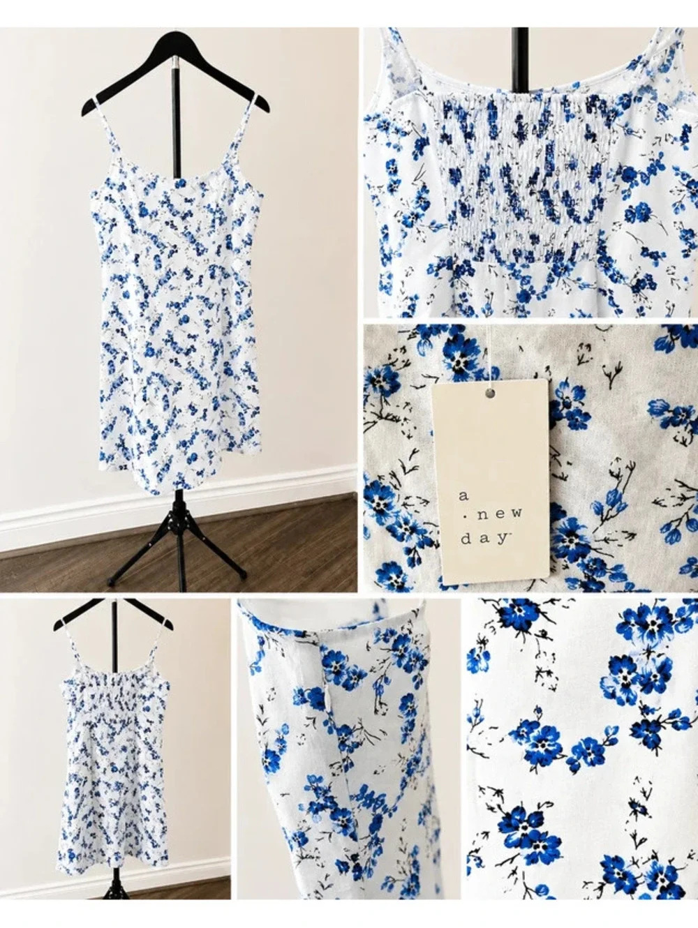 A New Day Blue Floral Mini Dress – NWT – Size 8